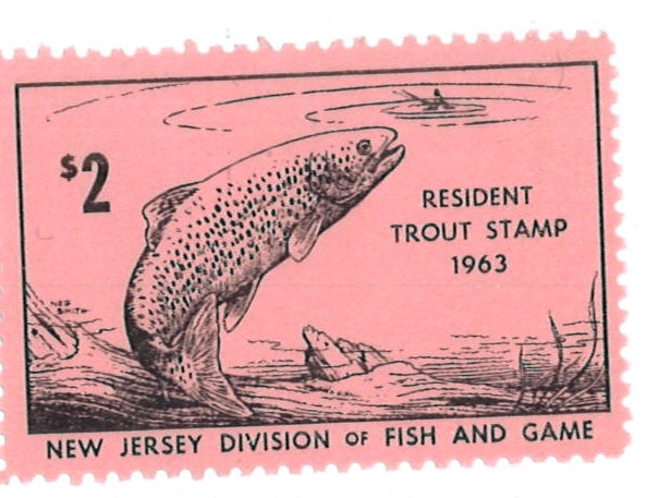 (image for) 1963 New Jersey Resident Trout Stamp